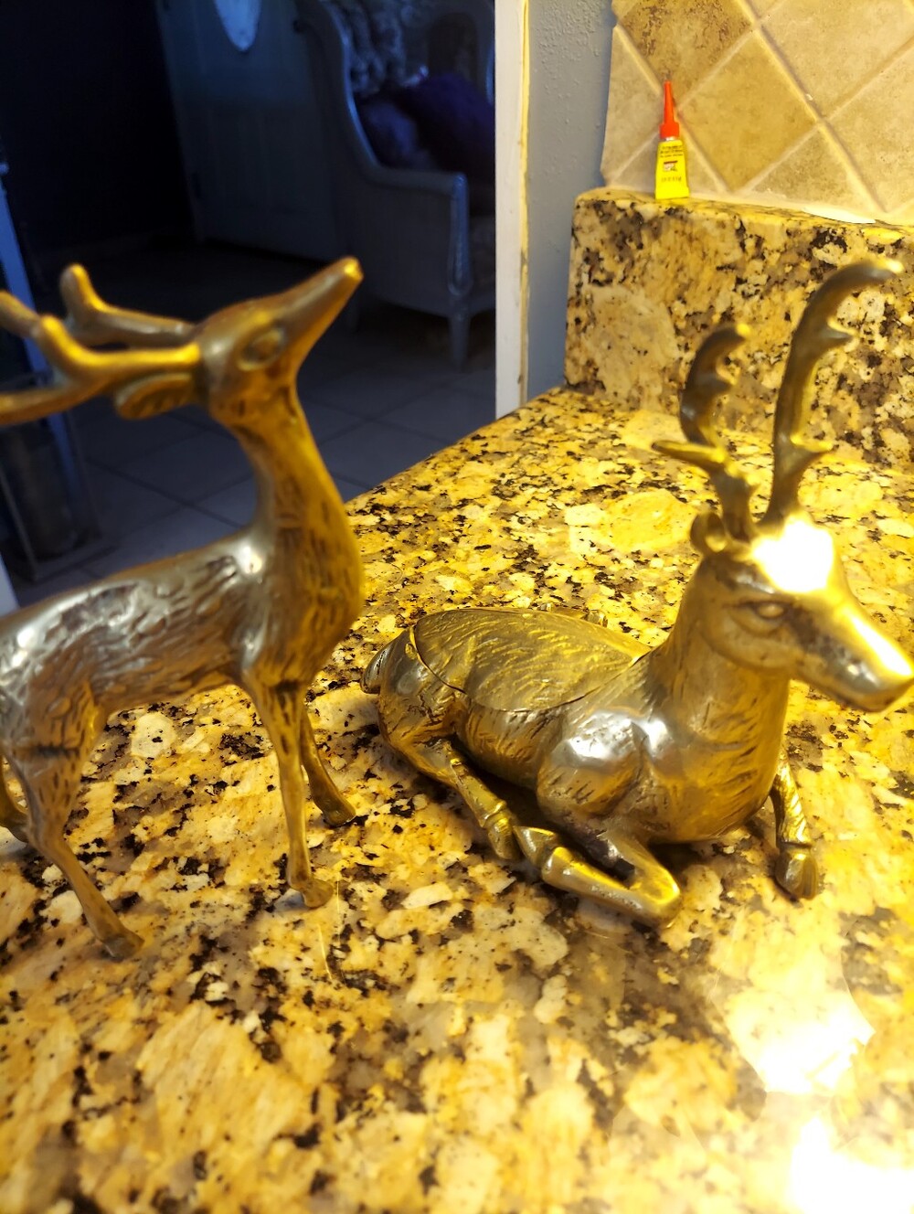 Set of Solid Brass Deers